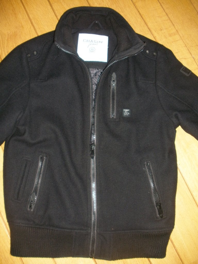CHASIN jack jas Style 79 RUSHMORE zwart wol maat S, Kleding | Heren, Jassen | Winter, Chasin, Zwart, Ophalen of Verzenden, Zo goed als nieuw