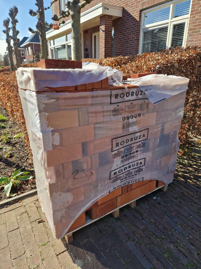 Gevelstenen nieuw waalformaat Henna-Bont +/- 5,3m2, Ophalen, Nieuw, Bakstenen
