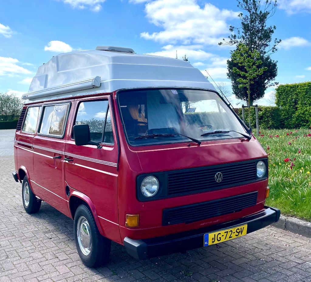Volkswagen Kampeerauto 1982, Auto's, Volkswagen, Particulier, Transporter, Luifel, Trekhaak, Benzine, Overige carrosserieën, Origineel Nederlands