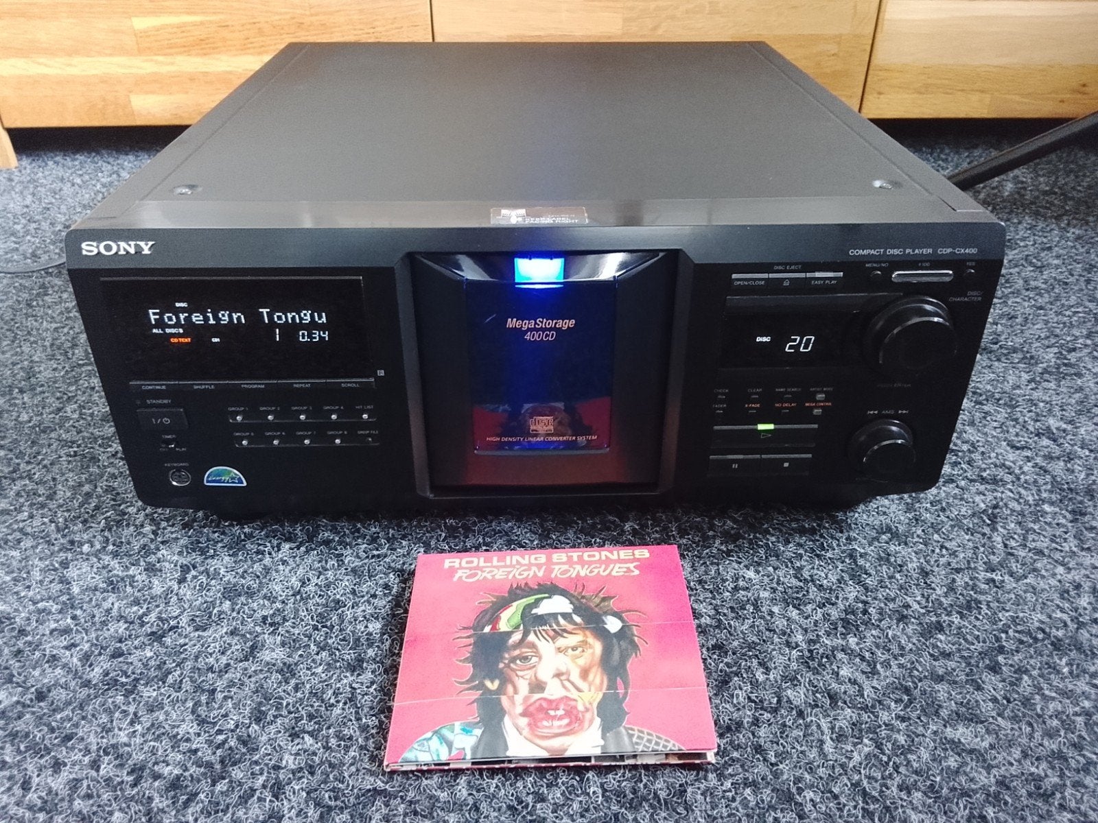 Sony CDP-CX400 CD-wisselaar (400 CD's) + PSD300 converter, Ophalen of Verzenden, Zo goed als nieuw, Sony, Wisselaar
