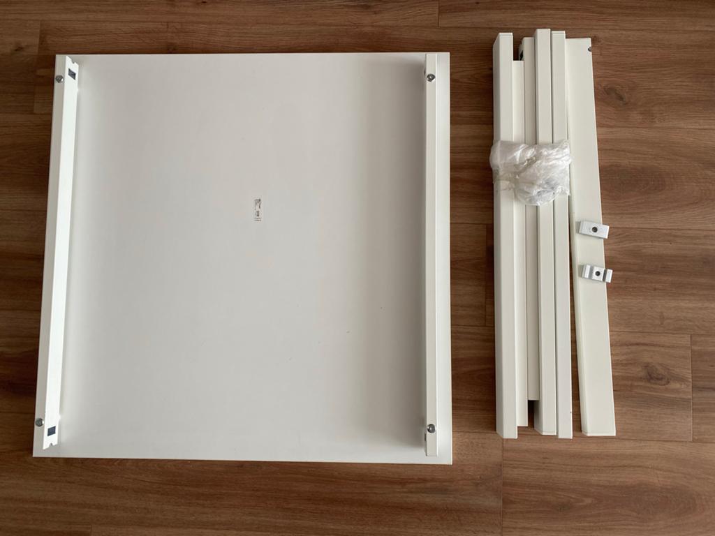 IKEA MELTORP Tafel Wit Metaal, Ophalen, Gebruikt, 50 tot 100 cm, Vierkant
