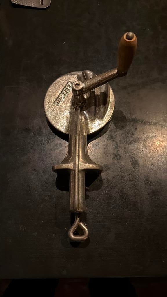 Vintage bonensnijder ongebruikt, Huis en Inrichting, Snijmachine, Ophalen of Verzenden, Nieuw, Zilver