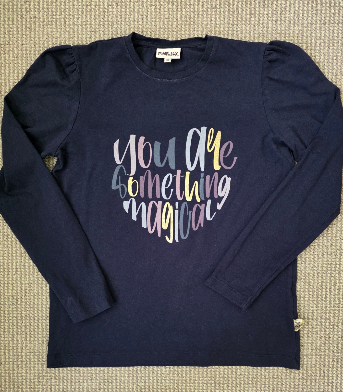 Pomp de Lux blauwe longsleeve 146/152, Meisje, Ophalen of Verzenden, Zo goed als nieuw, Shirt of Longsleeve