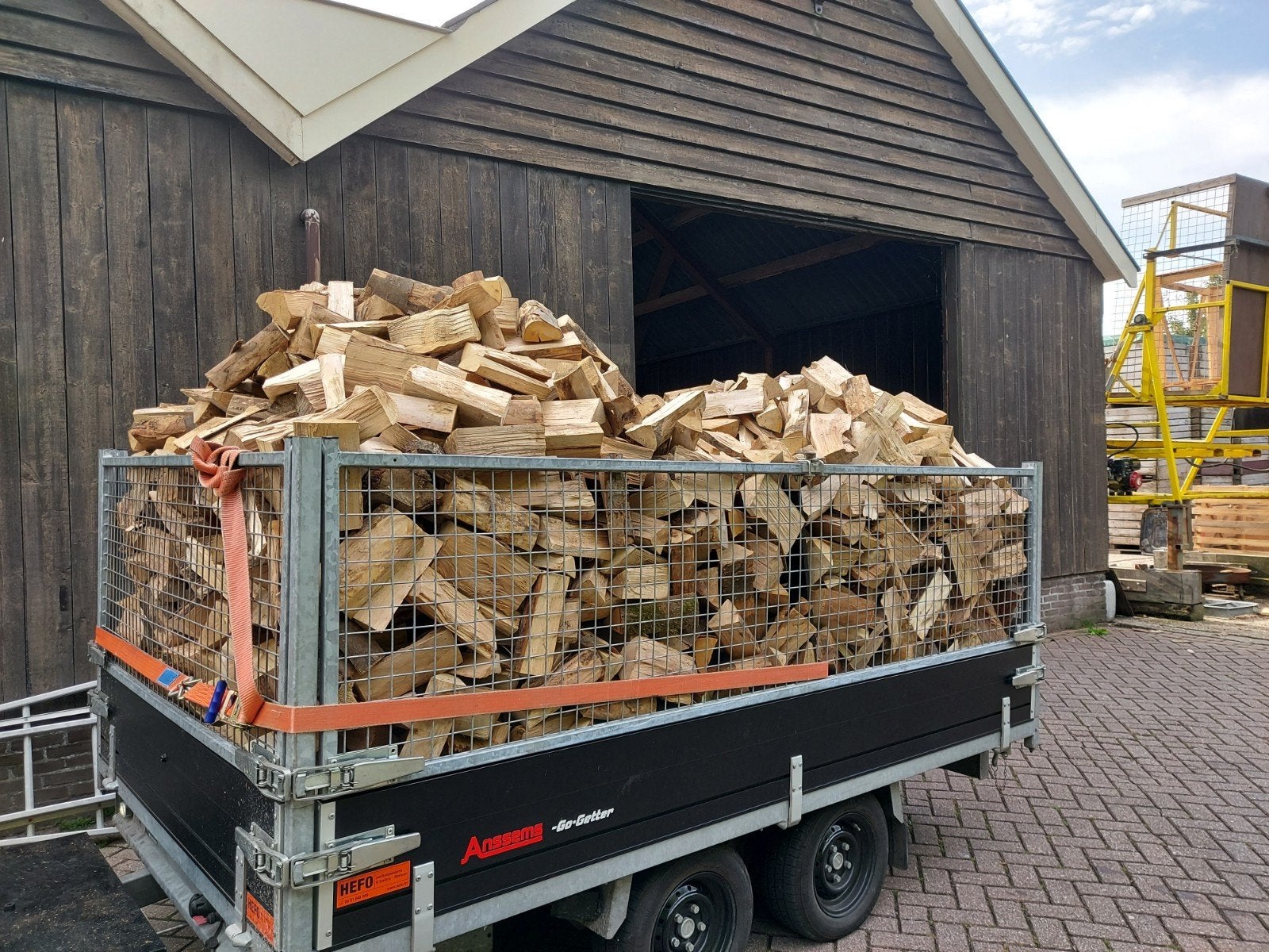 Stookmix eiken en lichte houtsoorten, droog 25cm, 6 m³ of meer, Ophalen, Eikenhout, Blokken