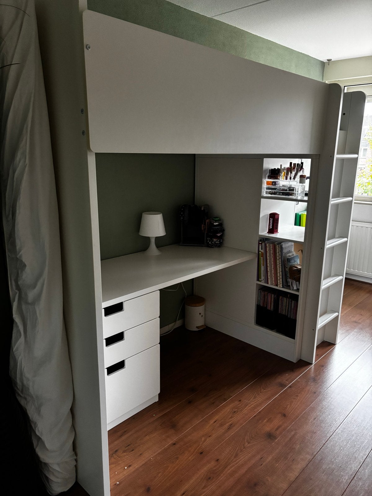 IKEA Hoogslaper met bureau en opbergruimte, Ophalen, Gebruikt, Eenpersoons, 200 cm