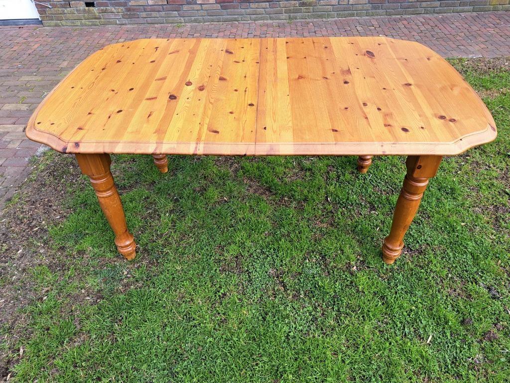 Landelijke grenen eettafel eet tafel uitschuiftafel, Ophalen, Gebruikt, 200 cm of meer, 50 tot 100 cm