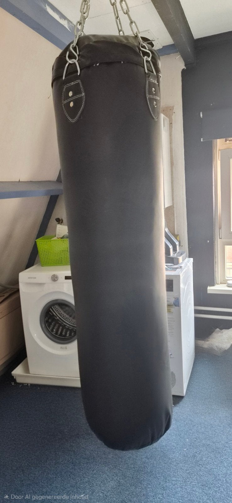 Bokszak 150 cm met bevestigingsmateriaal, Ophalen, Zo goed als nieuw, Bokszak