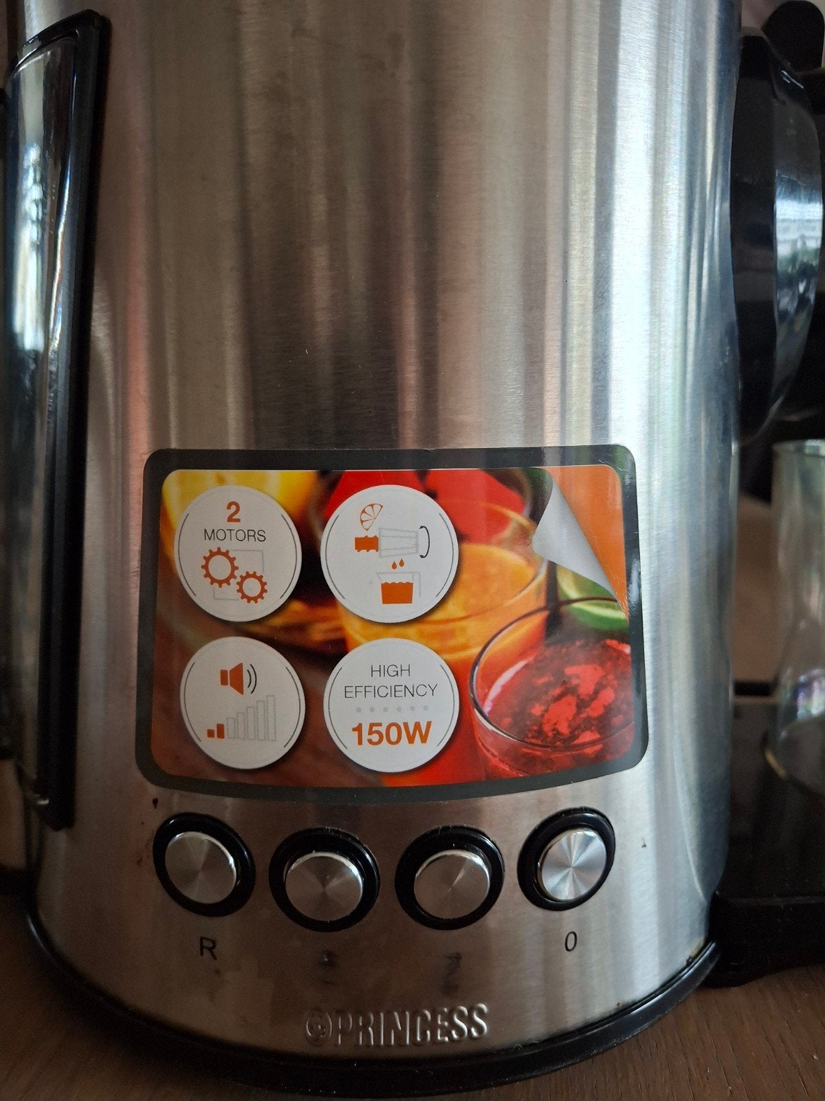 Princess Juicer - Krachtige sapcentrifuge (150W), 1 tot 2 liter, 2 snelheden, Ophalen of Verzenden, Zo goed als nieuw