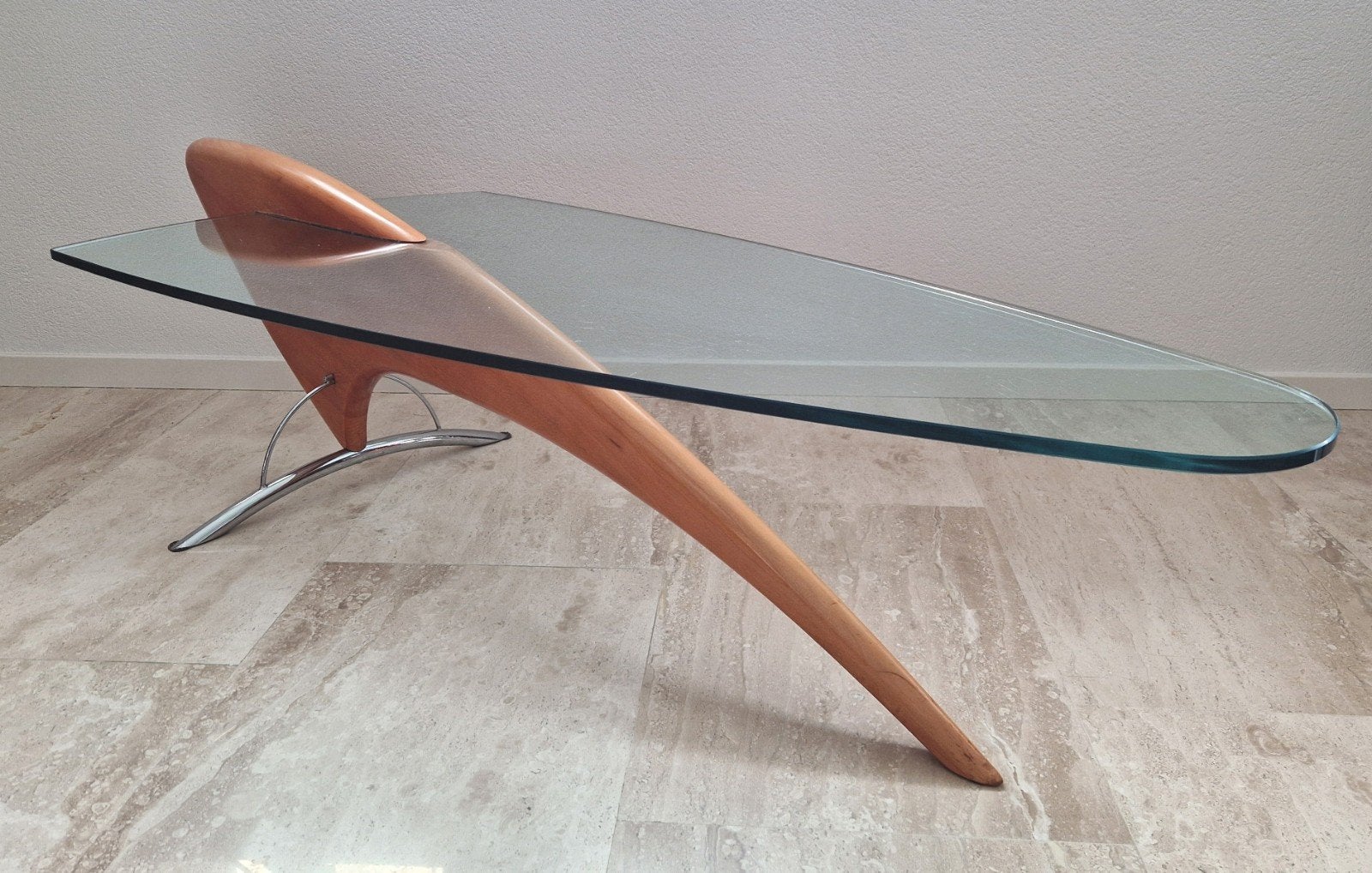 Mid-Century Modern / Space Age stijl salontafel, Zweden, Huis en Inrichting, Tafels | Salontafels, Gebruikt, 100 tot 150 cm, 50 tot 100 cm