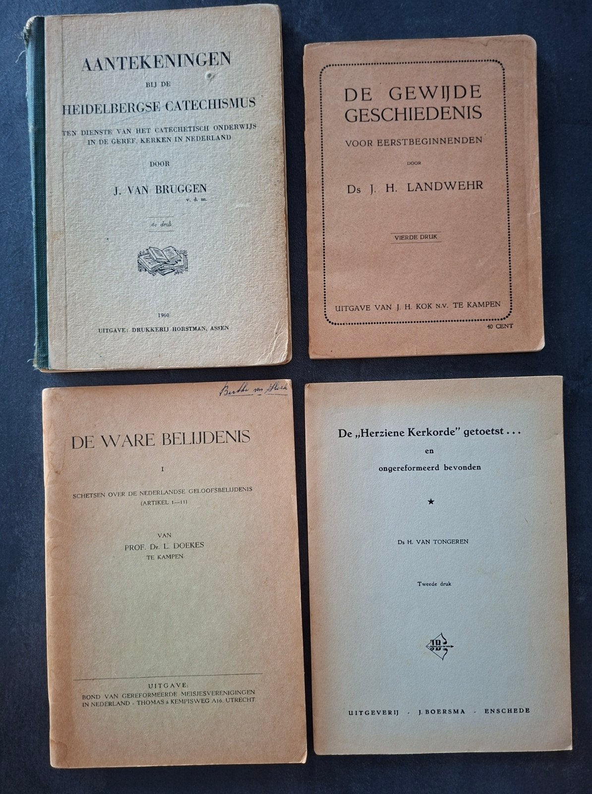 4 oude boekjes over Catechismus en belijdenis, Antiek en Kunst, Ophalen of Verzenden