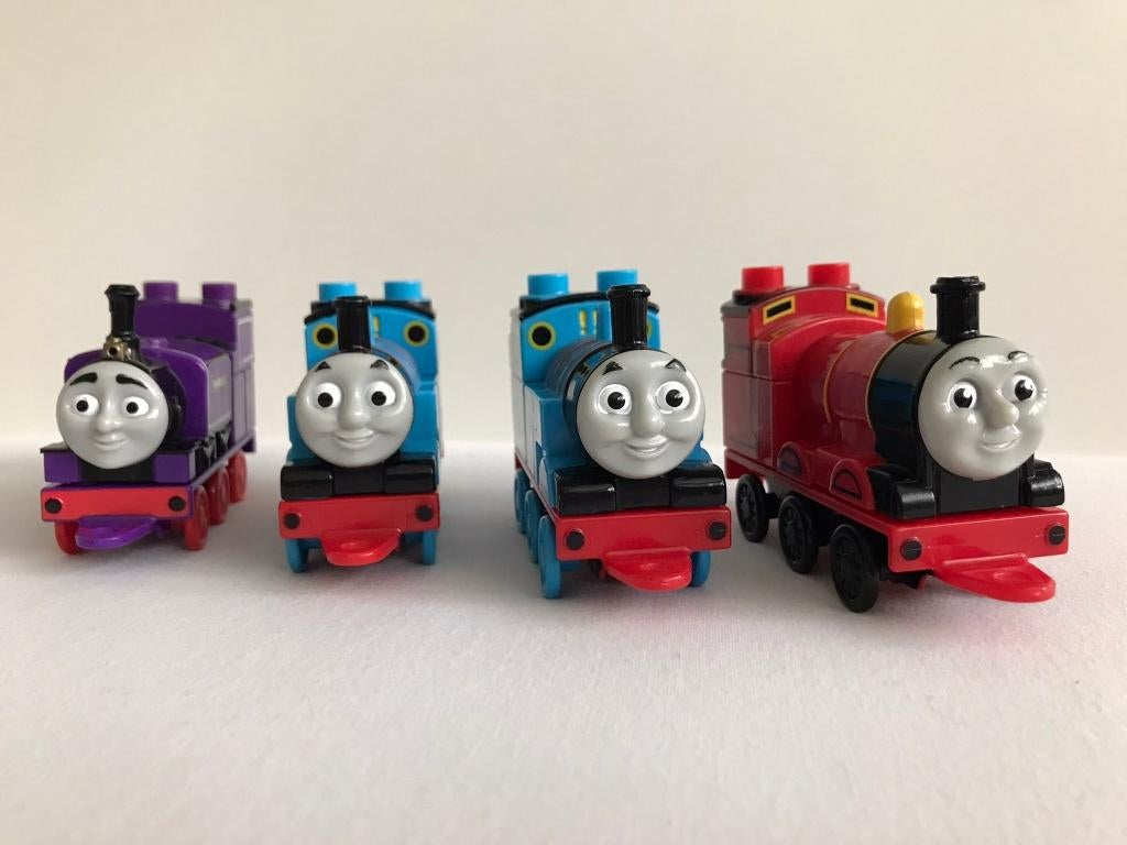 4.stuks: Thomas de trein - Mega blocks (1) Thomas de trein, Ophalen of Verzenden, Gebruikt