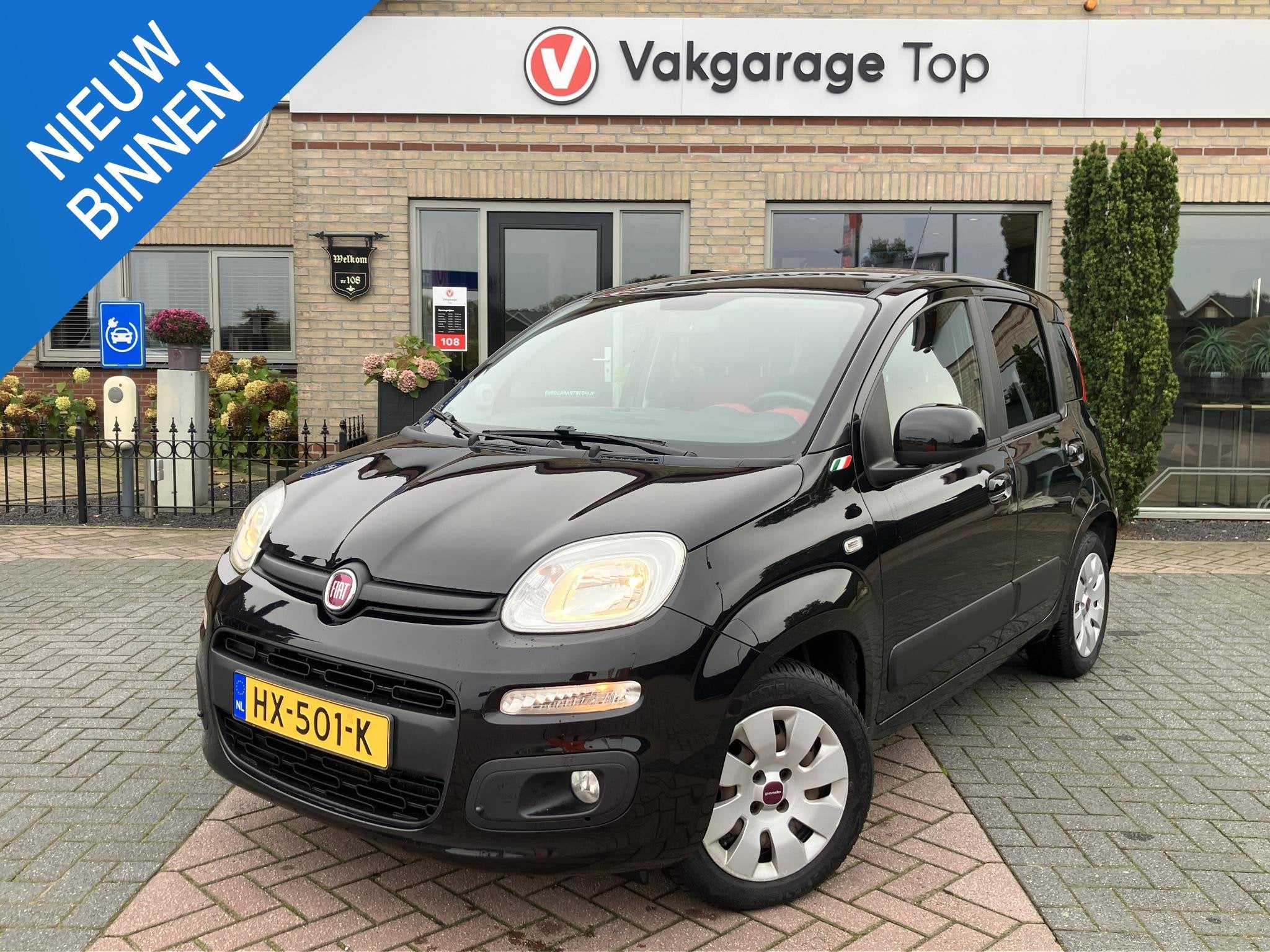 Fiat Panda 1.2 Lounge | Parkeersensor | Elektr. ramen | NAP, Auto's, Stof, Gebruikt, Zwart, Origineel Nederlands