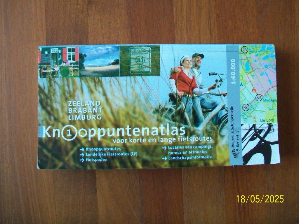 Knooppuntenatlas - Zeeland, Brabant, Limburg, Benelux, Gelezen, Overige merken, Fiets- of Wandelgids