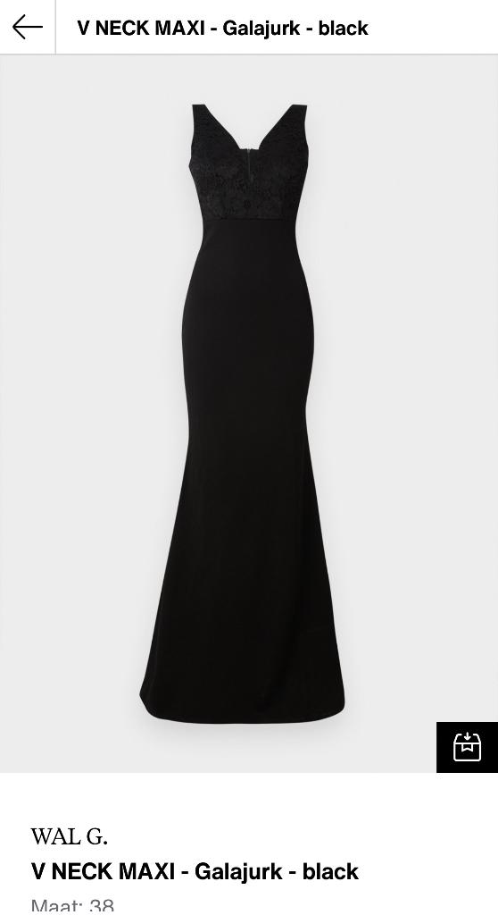 Zwarte galajurk, Kleding | Dames, Maat 38/40 (M), Zwart, Nieuw, Ophalen of Verzenden