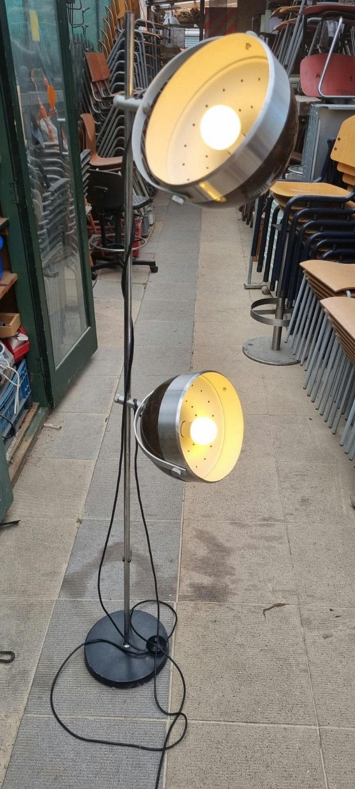 Dijkstra Vloerlamp Jaren 60-70 Space Age Chroom, Ophalen