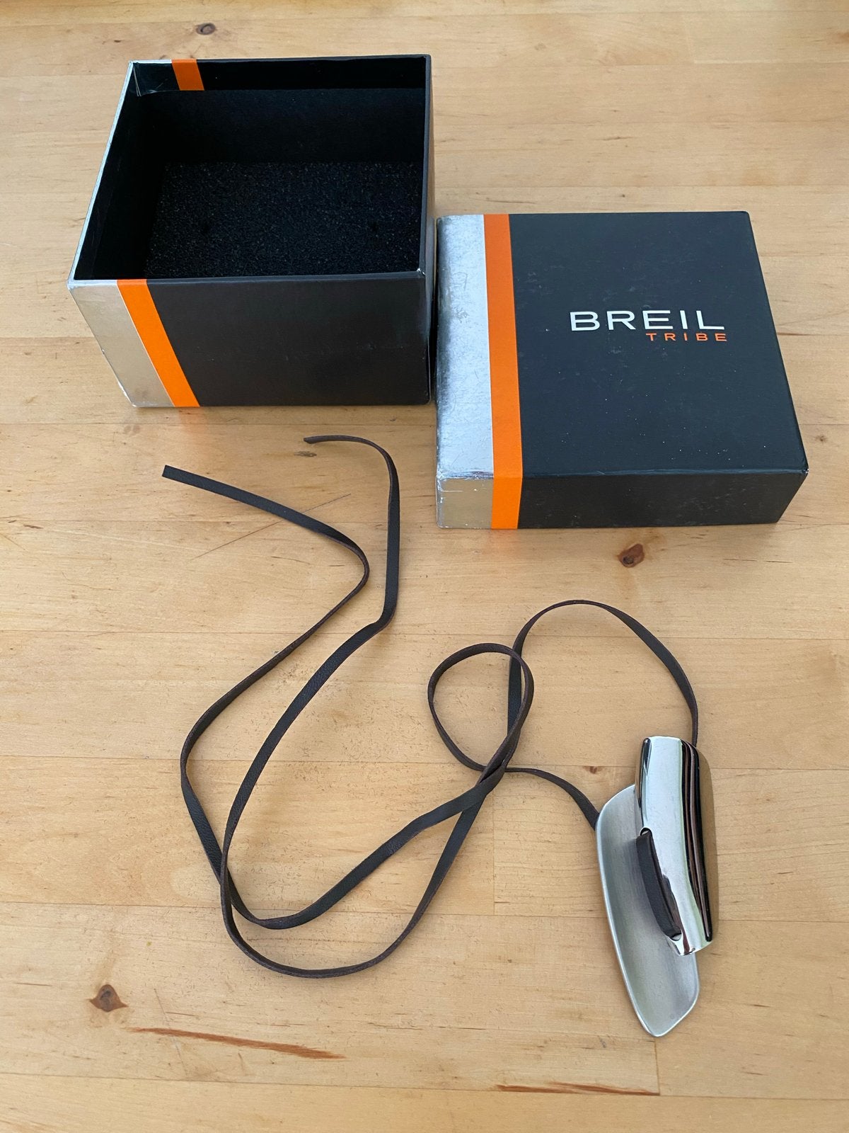 Breil Tribe Ketting met Hanger - Zilverkleurig, Gebruikt, Ophalen of Verzenden, Zilver, Overige materialen