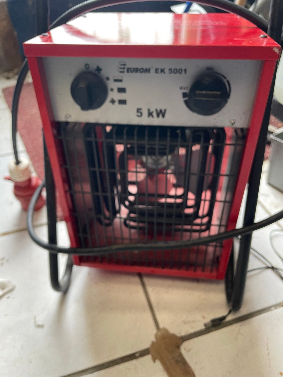 Eurom EK 5001 elektrische kachel 5 kW, Ophalen, Gebruikt, 800 watt of meer, Kachel