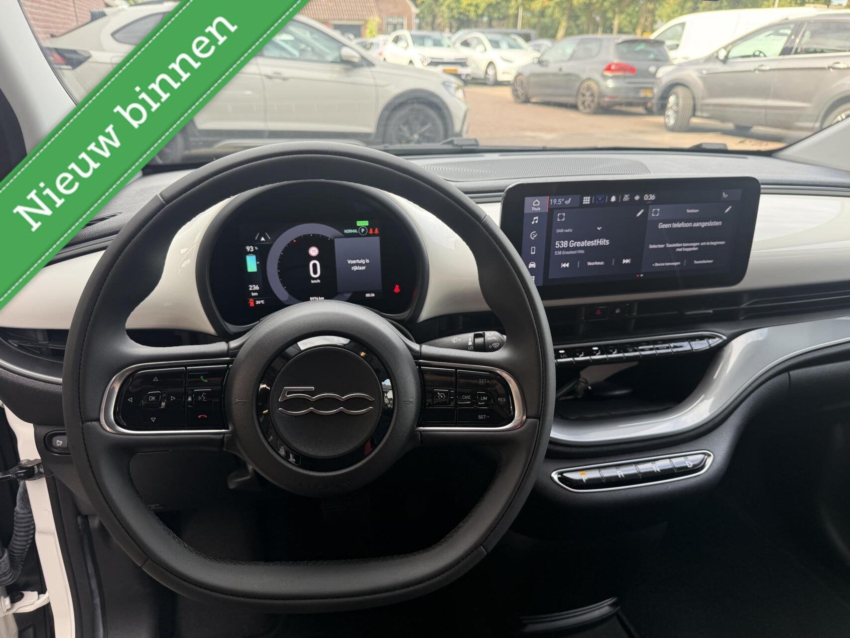Fiat 500 C Icon 42 kWh SOH 97% CARPLAY/STOELVERW *ALL-IN PRI, Auto's, 12 maanden, Stof, Gebruikt, 4 stoelen
