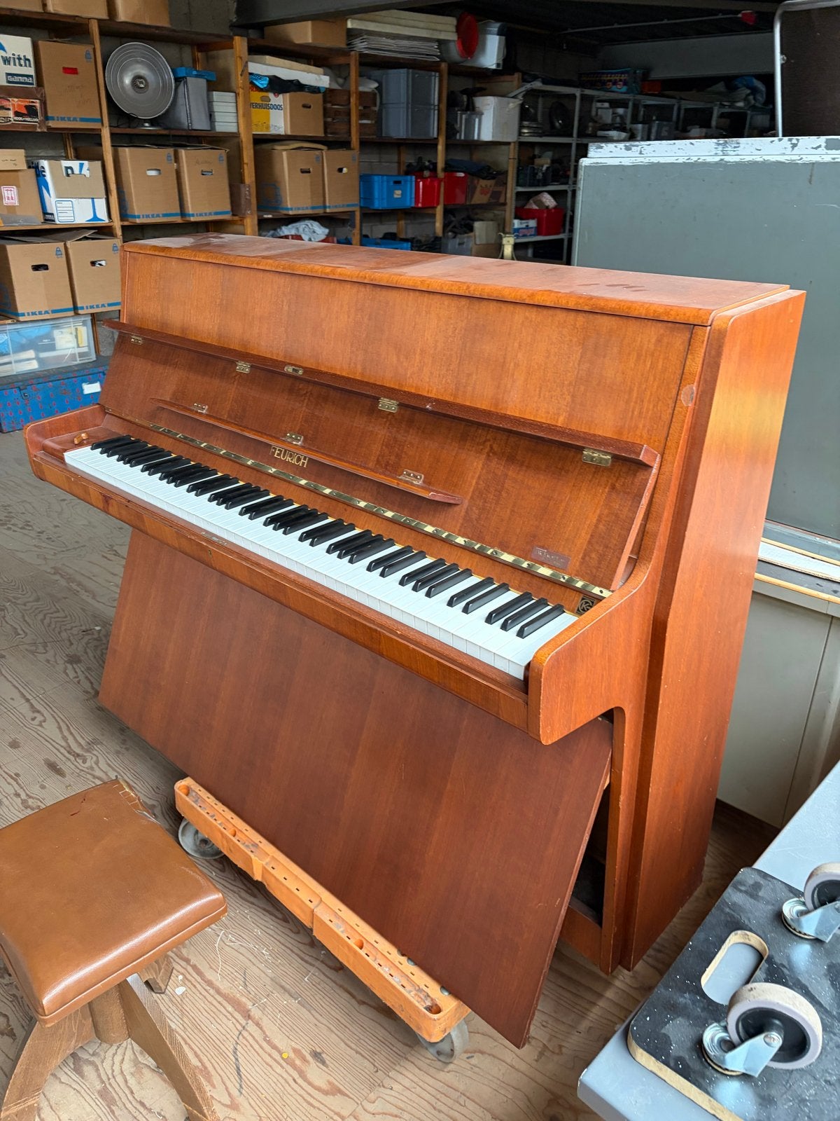 Feurich Piano - Gebruikt, Goede Staat, Ophalen, Gebruikt, Bruin, Piano