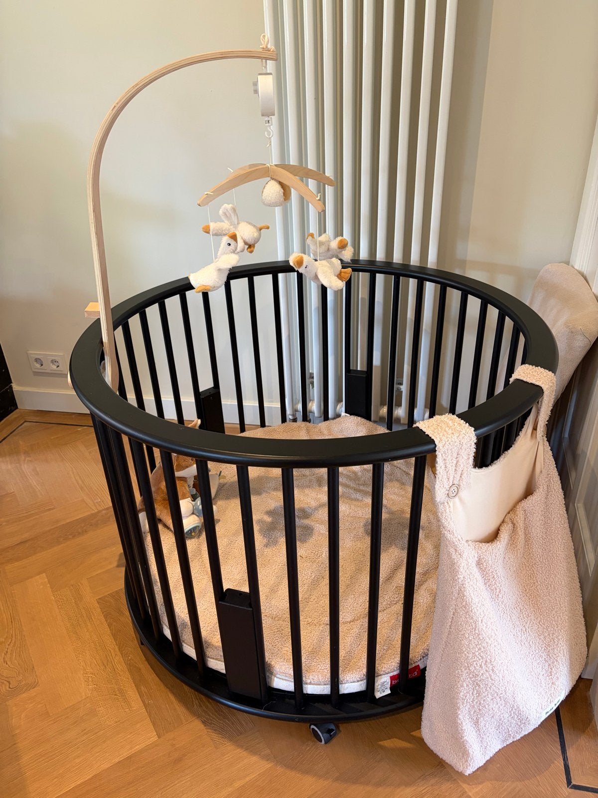 Bopita Rondo Box Zwart Boxkleed en Boxzak Jollein, Kinderen en Baby's, Boxen, Ophalen, Zo goed als nieuw, Rond, Boxkleed