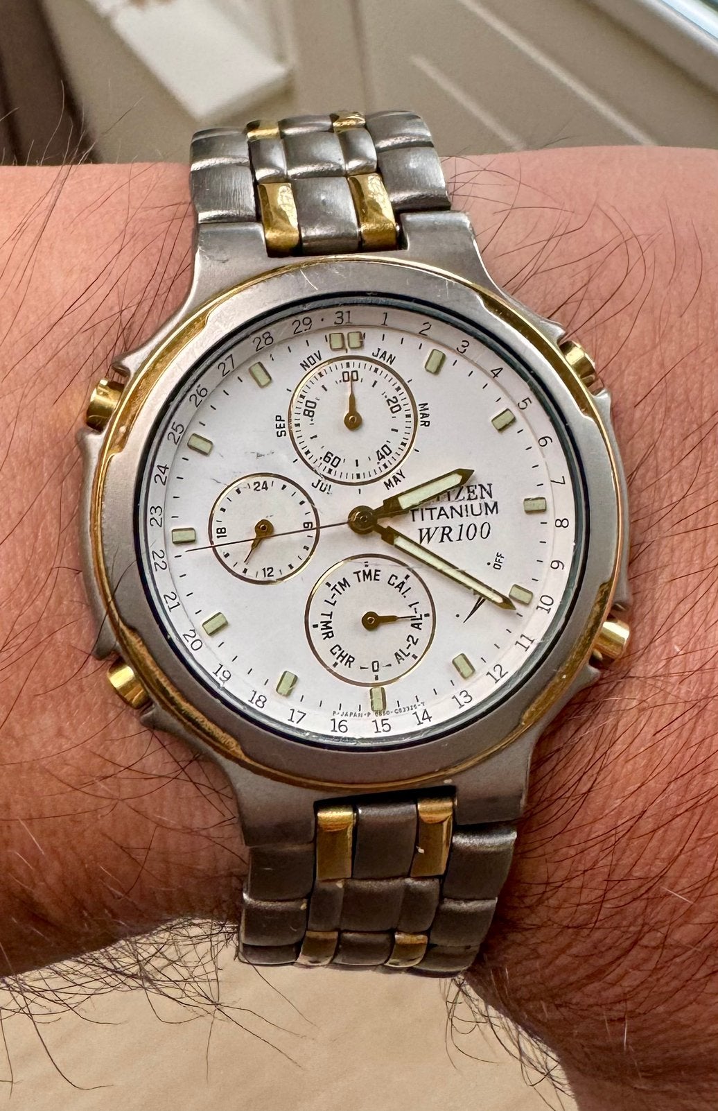 Citizen 6850-G81341 uit 1994 quartz, Overige materialen, Met bandje, Polshorloge, Citizen