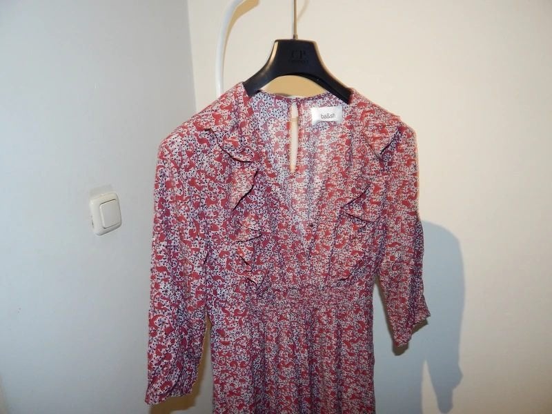 BA&SH broekpak/ jumpsuit bloemetjes print rood pak S, Verzenden, Zo goed als nieuw, Ba&sh, Maat 36 (S)
