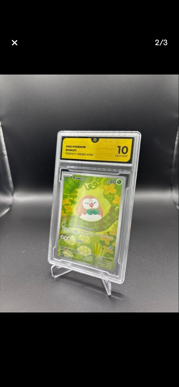 Pokemon Rowlet Perfect Order #090 Global Grading 10 Gem Mint, Ophalen of Verzenden, Nieuw, Losse kaart