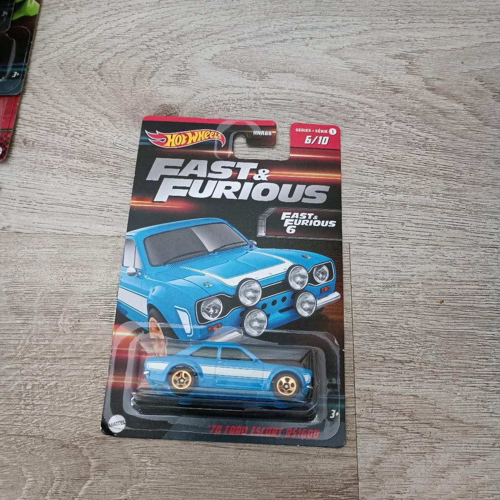 HOT WHEELS FAST AND FURIOUS 1970 FORD ESCORT RS1600, Ophalen of Verzenden, Nieuw, Auto