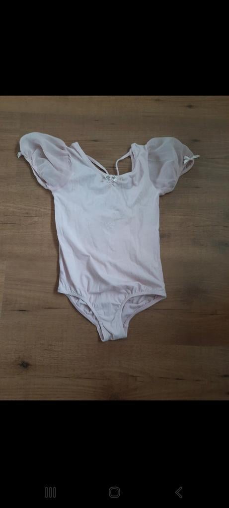 Roze balletpakje met pofmouwtjes maat 122, Ophalen of Verzenden, Zo goed als nieuw, Kleding