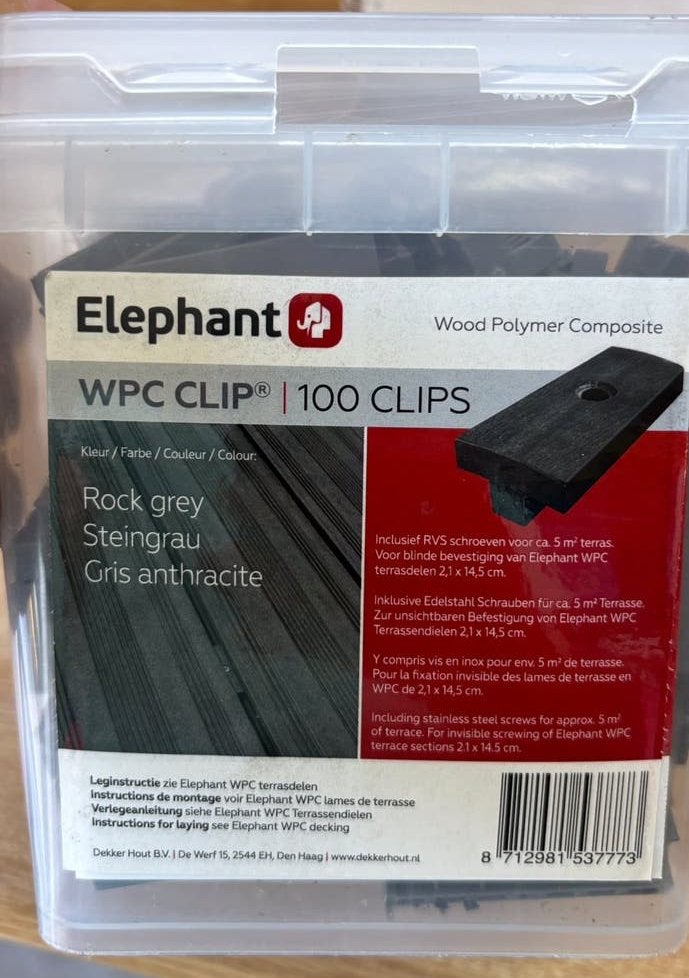 WPC clips Elephant, Ophalen of Verzenden, Nieuw, Hout