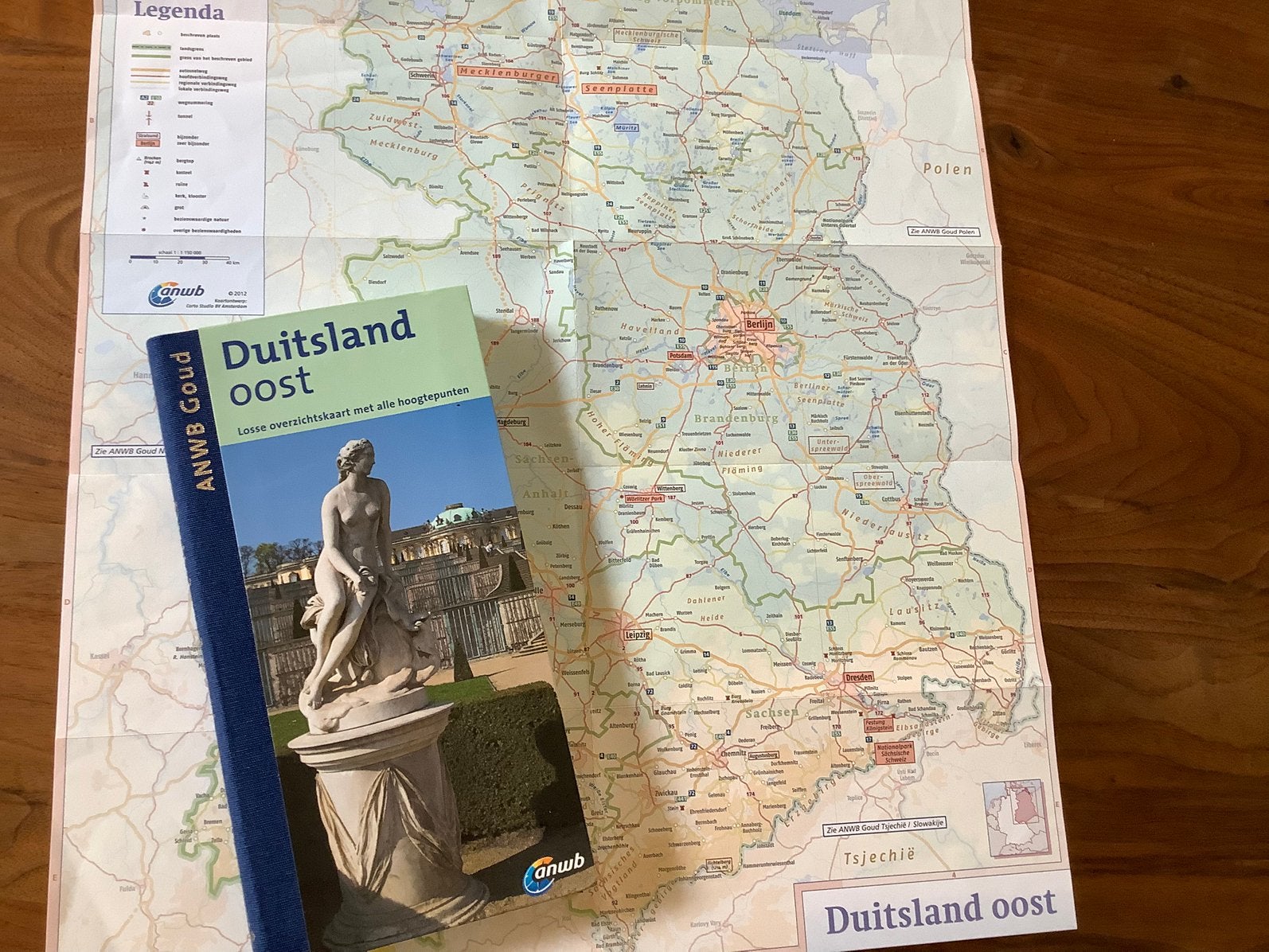 Duitsland OOST 358pg ANWB GOUD reisgids + kaart, Boeken, Ophalen of Verzenden, Europa, Reisgids of -boek, ANWB