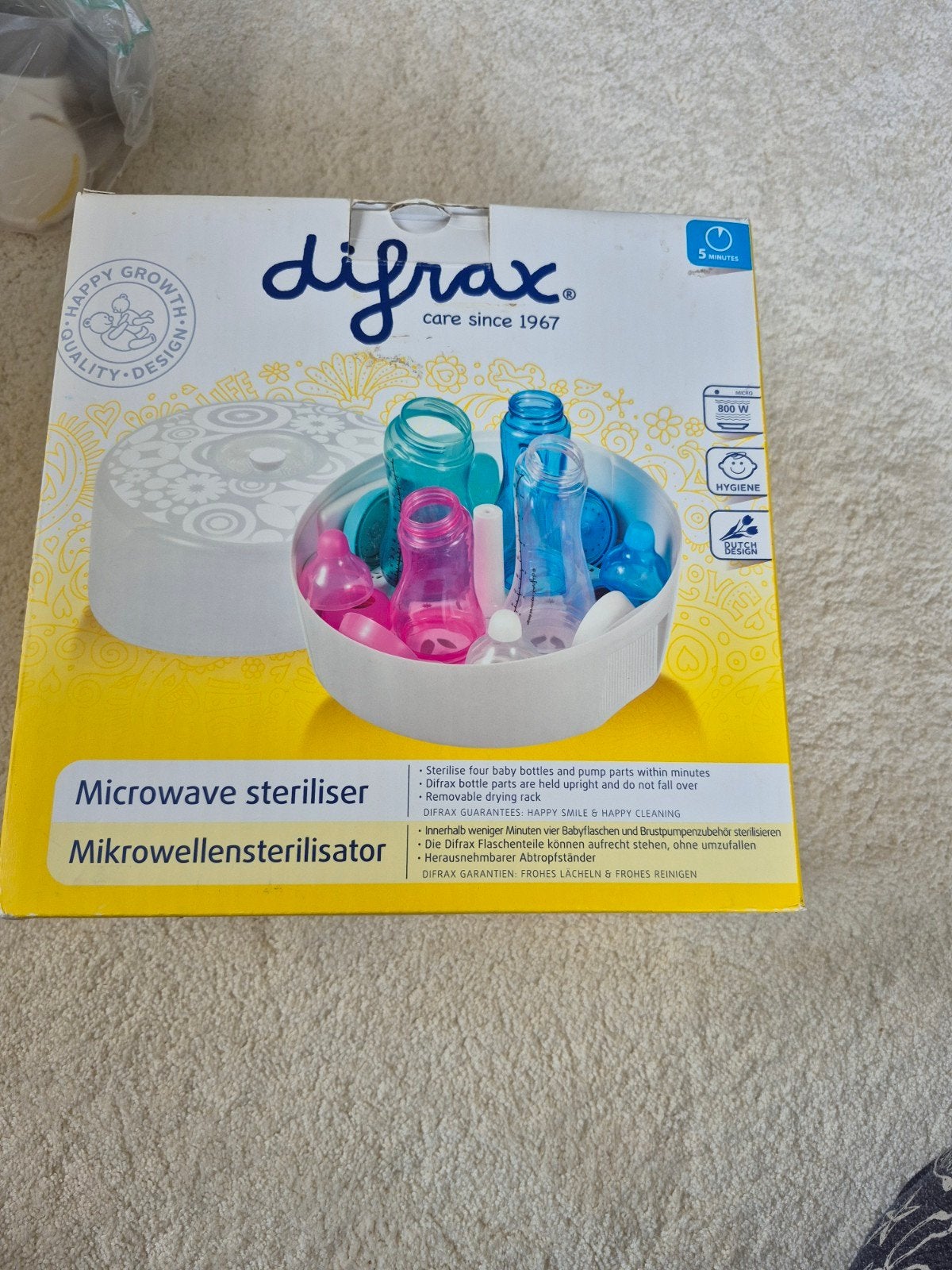 Medela Swing Maxi Flex Borstkolf & Difrax Sterilisator, Ophalen of Verzenden, Gebruikt, Borstkolf