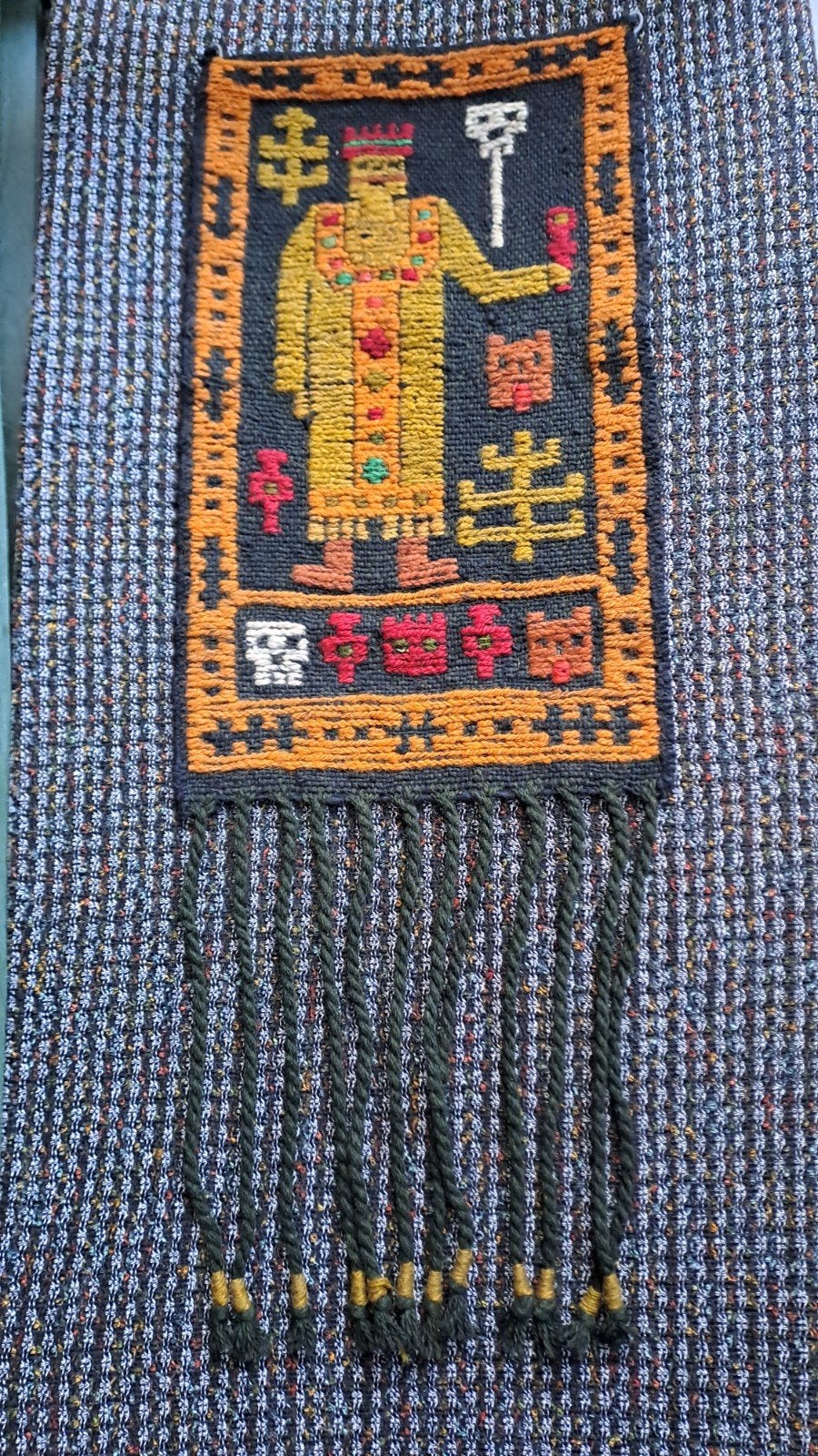Prachtig vintage pools kelim wandkleed, handgeweven, Ophalen of Verzenden