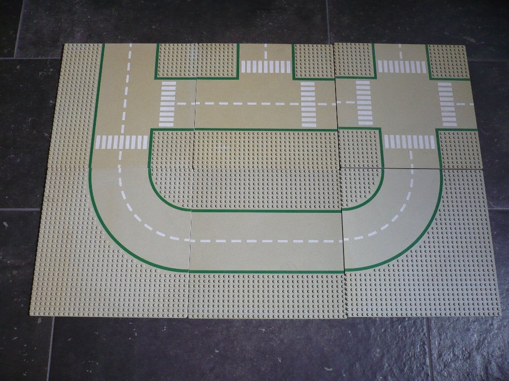 6 lego wegenplaten, 32 x 32 nops., Ophalen of Verzenden, Gebruikt, Grondplaat, Lego