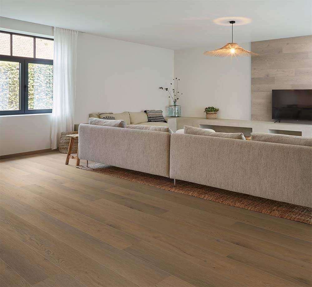Pvc click Natuur met integreerde kurk ondervloer €19,95m2, Bruin, Nieuw, Ophalen of Verzenden, Laminaat