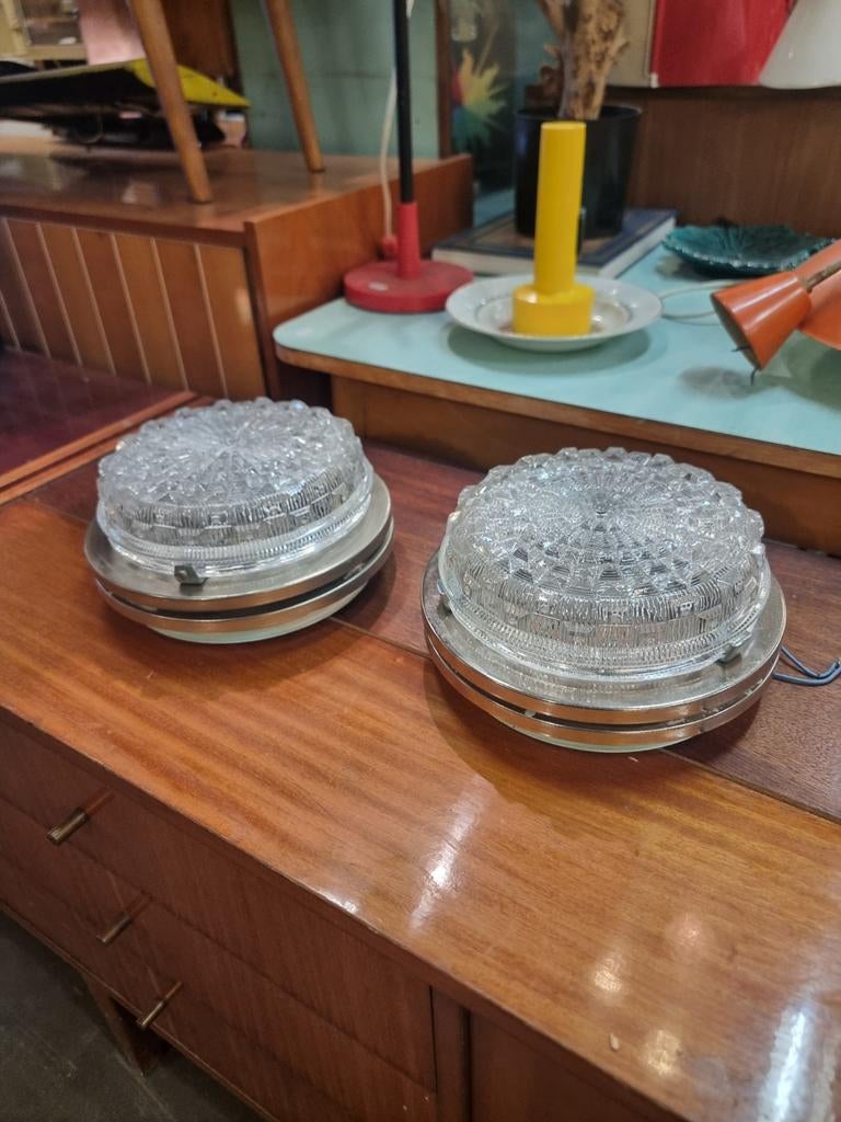 Vintage UFO plafondlampen jaren 60, Gebruikt, ,, Ophalen of Verzenden, ,