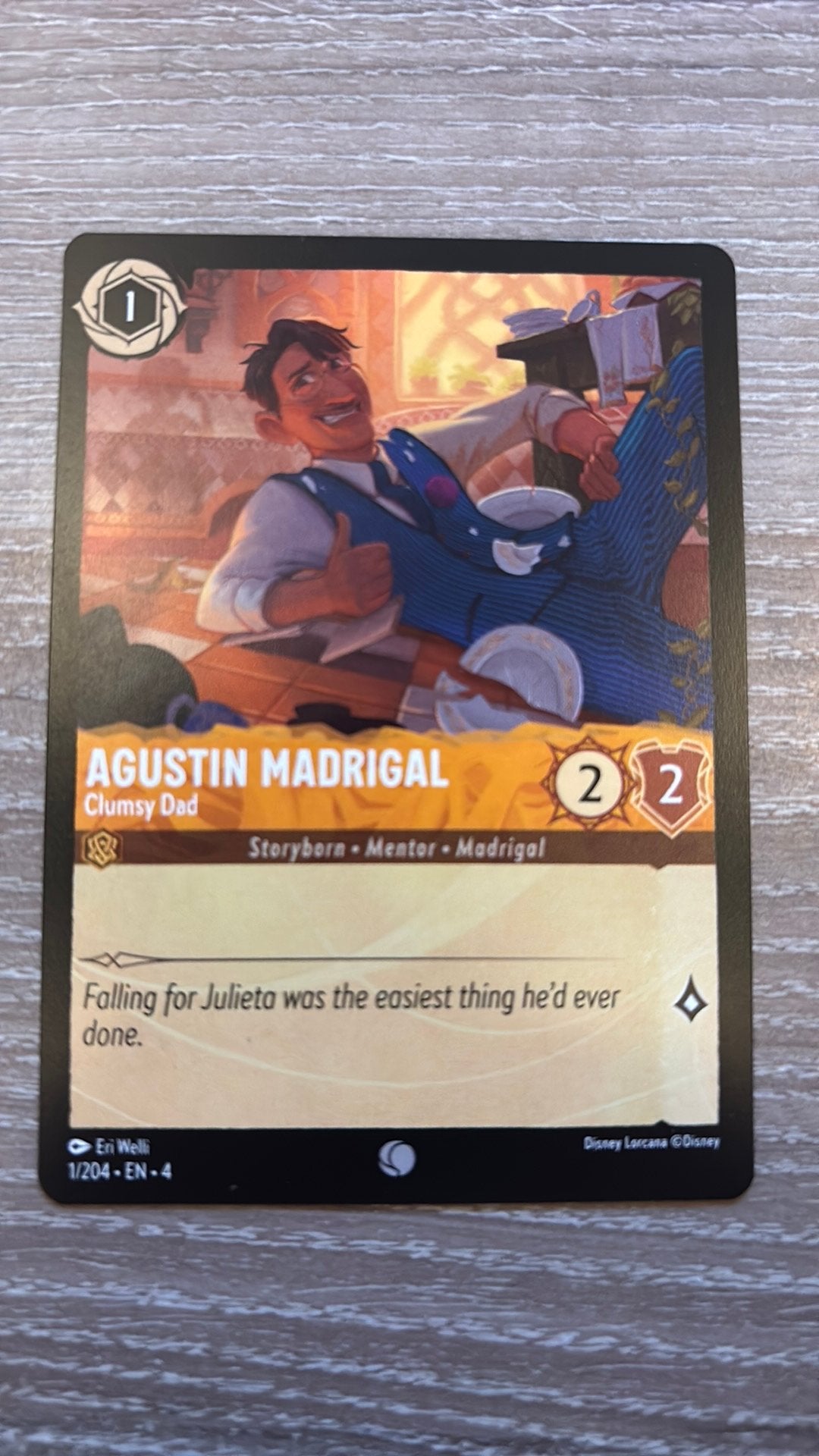 Disney Lorcana Agustin Madrigal dad 1-204 4URS nonfoil, Ophalen of Verzenden, Zo goed als nieuw