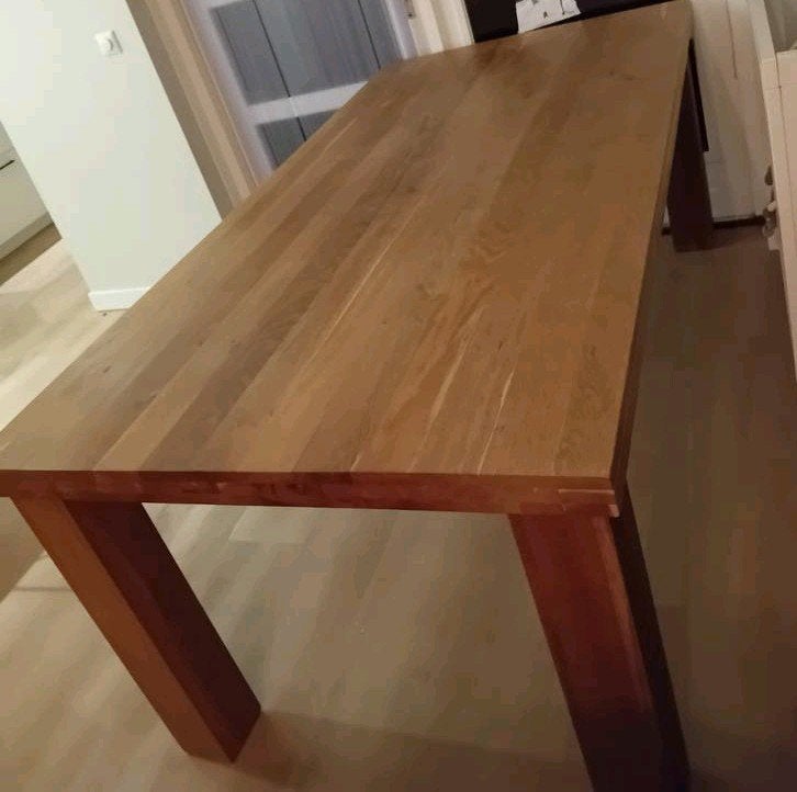 Eikenhouten tafel, 200x100 cm, Ophalen, Zo goed als nieuw