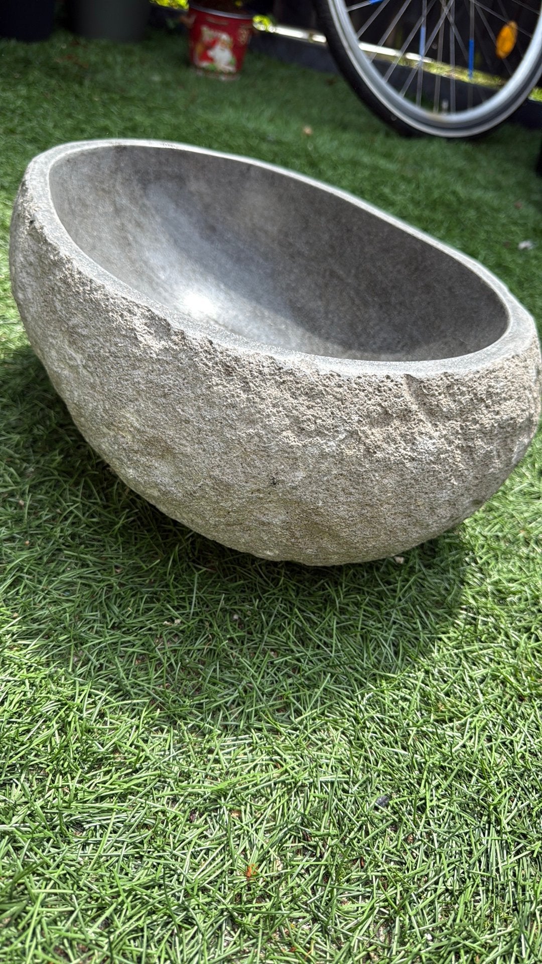 Natuur stenen wasbak, Ophalen, Zo goed als nieuw, Beige