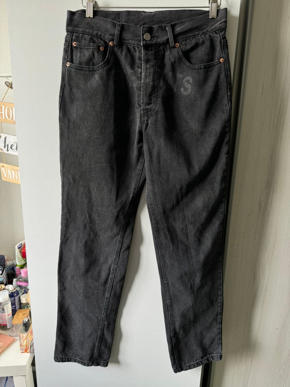 Vetements unisex  logo jeans. Size S, Verzenden, Zo goed als nieuw, Blauw