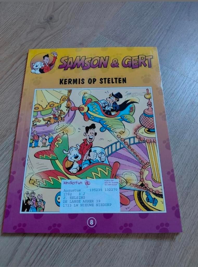 Samson & Gert - Kermis op stelten stripboek., Eén stripboek, Ophalen of Verzenden, Zo goed als nieuw, Studio 100