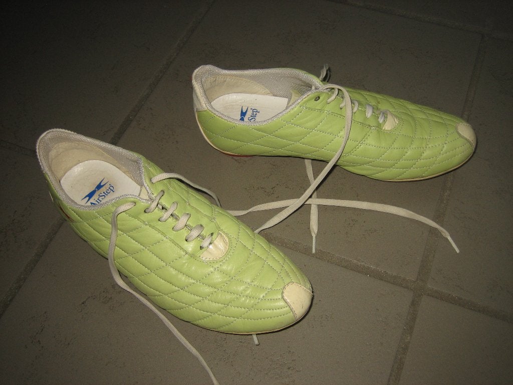 Sportieve lime leren schoen of sneaker AIRSTEP 36 snazzeys, Airstep, Ophalen of Verzenden, Groen, Sneakers of Gympen