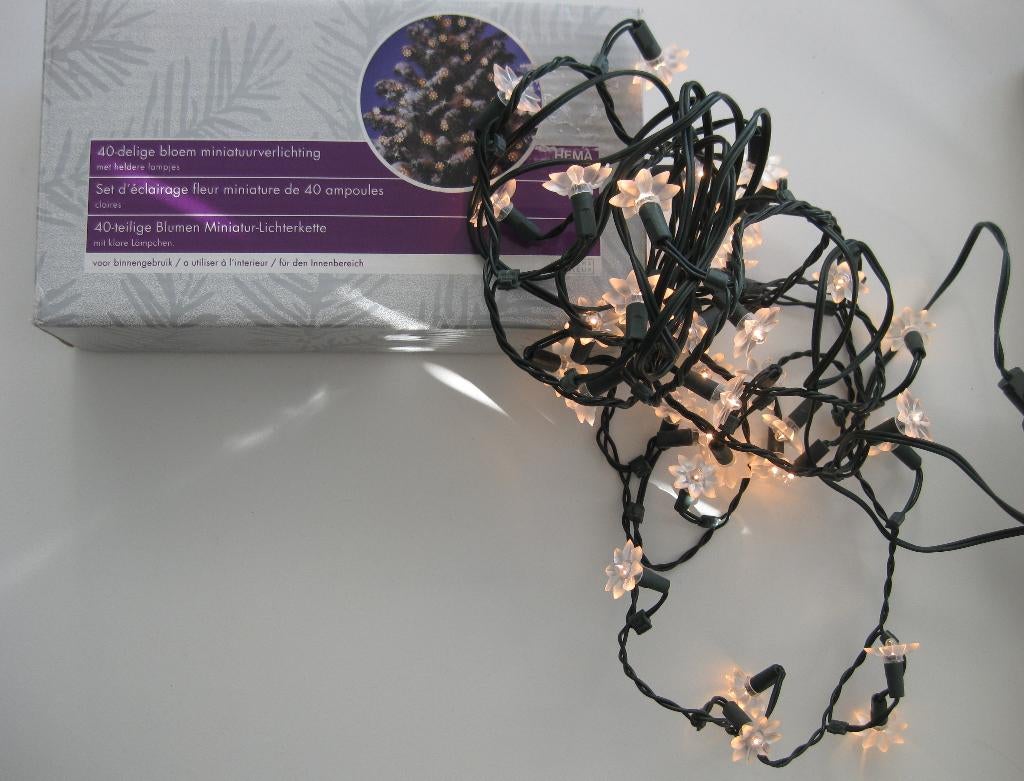 Kerst: Kerstverlichting / Bloemverlichting 1,90 meter, Ophalen of Verzenden, Zo goed als nieuw