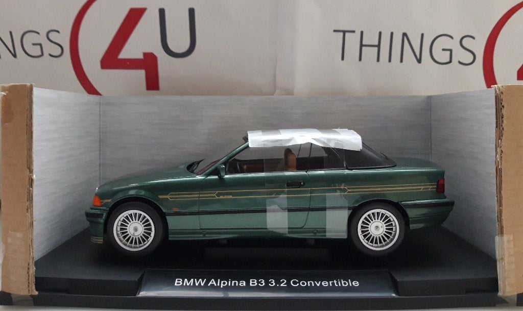 MCG 1:18 BMW Alpina B3 3.2 E36 cabrio met Softtop groen, Ophalen of Verzenden, Nieuw, Auto, Overige merken