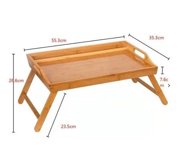 2x Bamboe Bedtafel met Inklapbare Poten – Nieuw – 55x35 cm, Ophalen of Verzenden, Nieuw