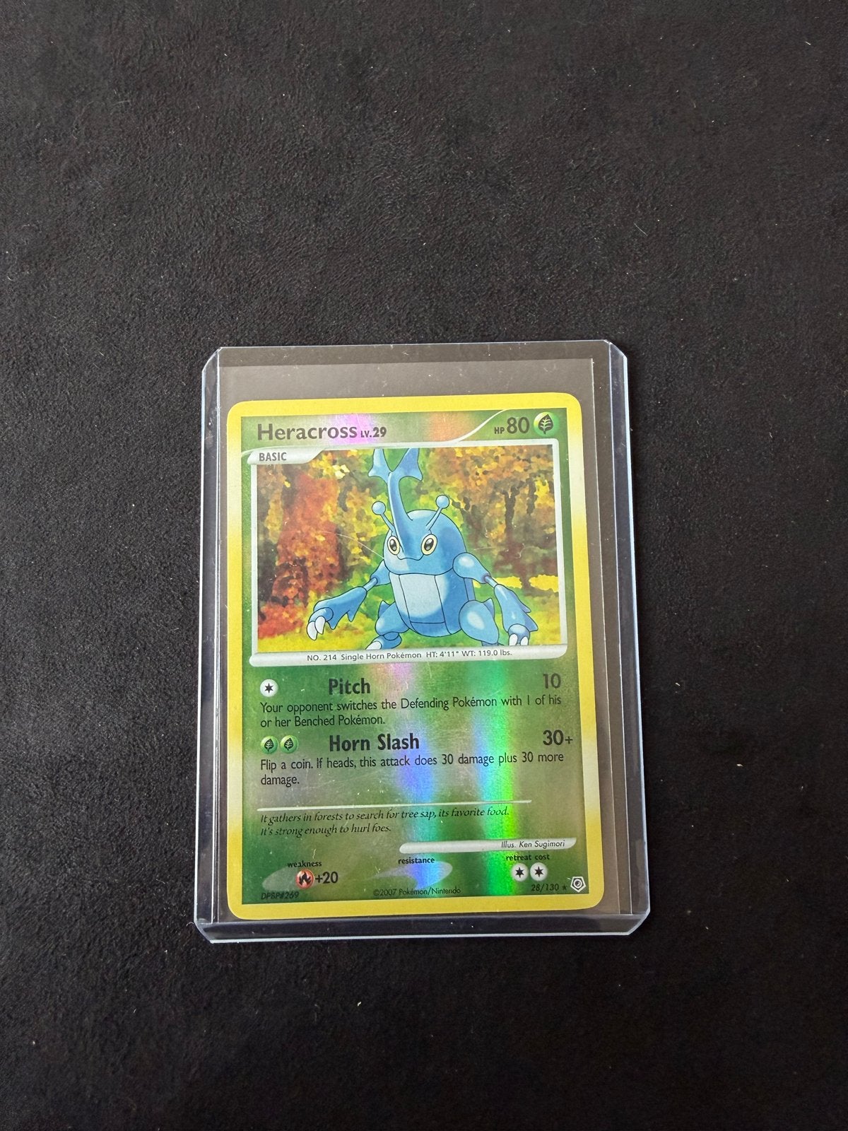 Heracross Lv.29 DP28 Reverse Holo Pokémon Kaart Diamond/Pear, Ophalen of Verzenden, Gebruikt, Losse kaart, Foil