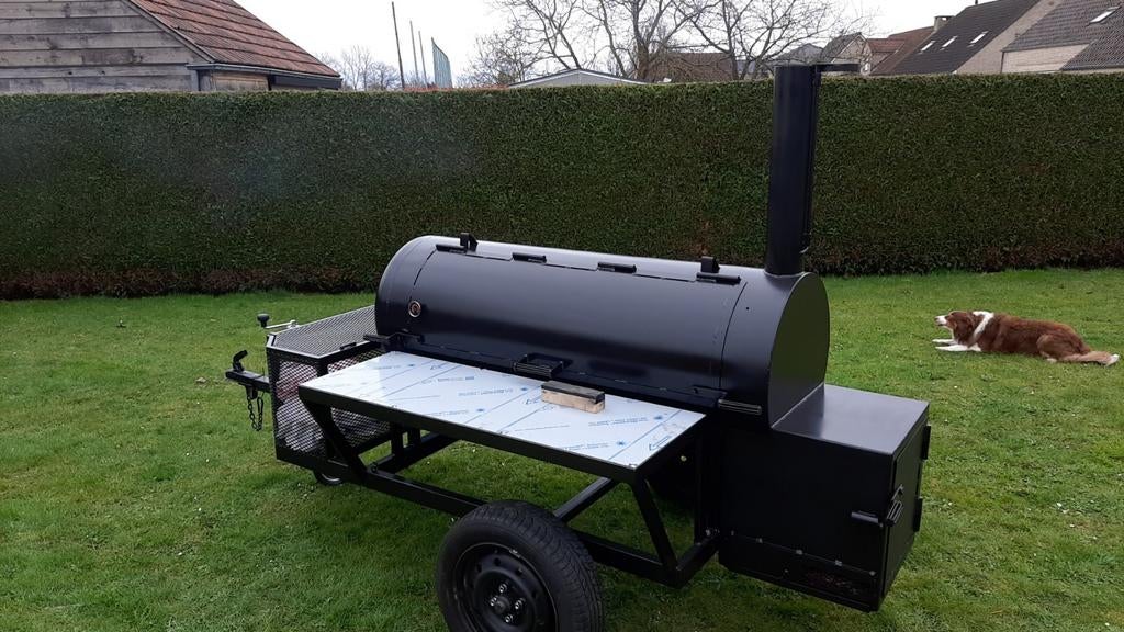 Bbq smoker op trailer, Ophalen, Gebruikt