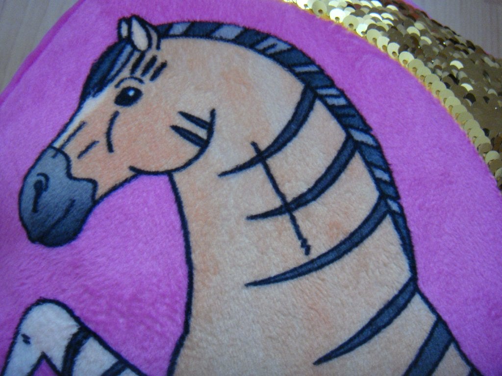Penny paard kussen, Ophalen of Verzenden, Zo goed als nieuw, Paars, Overige vormen