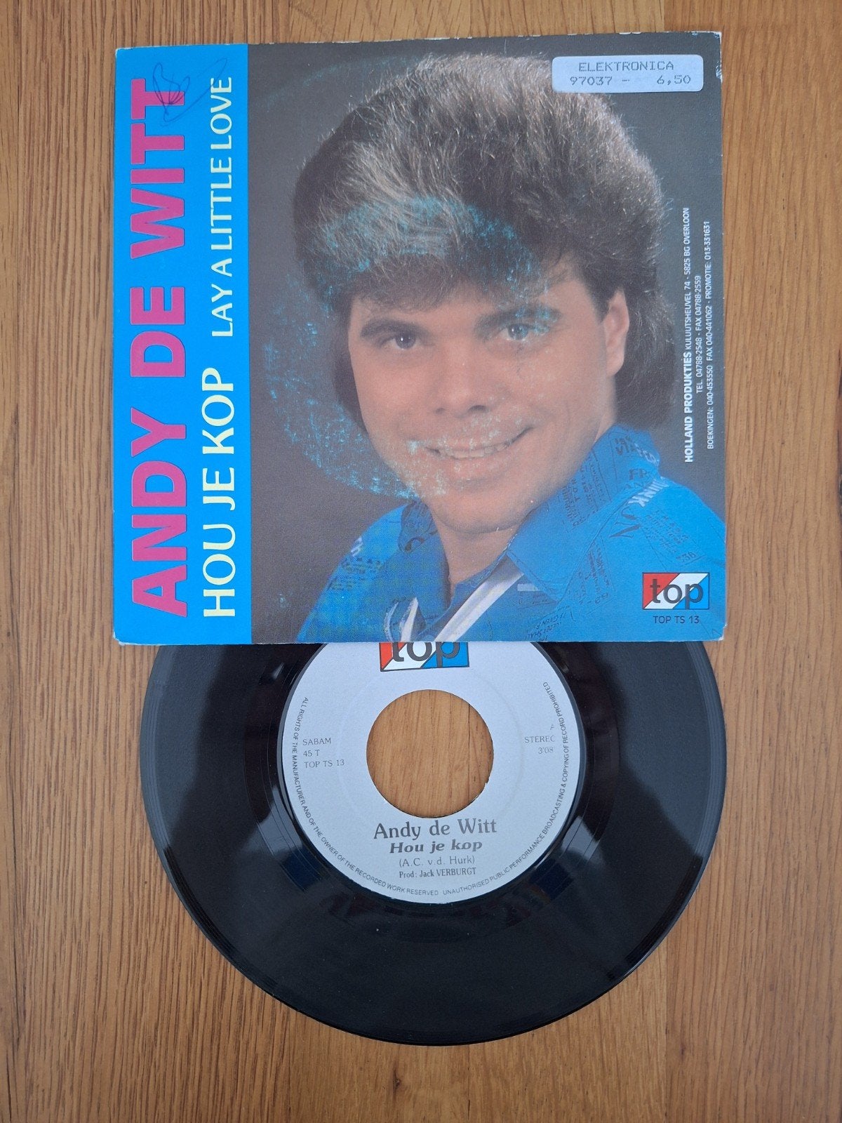 Andy de Witt - Hou je kop / Lay a Little Love (Vinyl Single), Ophalen of Verzenden, Gebruikt, 7 inch