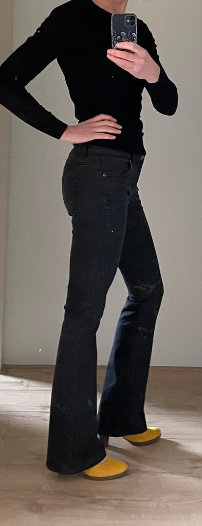 Gave zwarte flare broek Supertrash maat 27, Zwart, Ophalen of Verzenden, Maat 34 (XS) of kleiner, Lang
